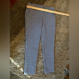 CYNTHIA ROWLEY Blue And White Checkered Cropped Pants  Women’s SZ 10